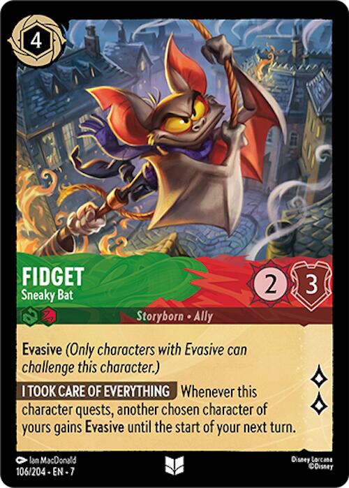 Fidget - Sneaky Bat (106/204) [Archazia's Island] | Black Swamp Games