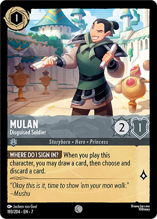 Mulan - Disguised Soldier (193/204) [Archazia's Island] | Black Swamp Games