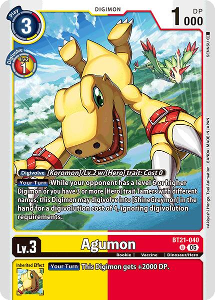 Agumon [BT21-040] [World Convergence] | Black Swamp Games