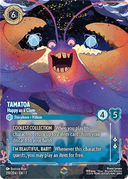 Tamatoa - Happy as a Clam (Enchanted) (219/204) [Archazia's Island] | Black Swamp Games