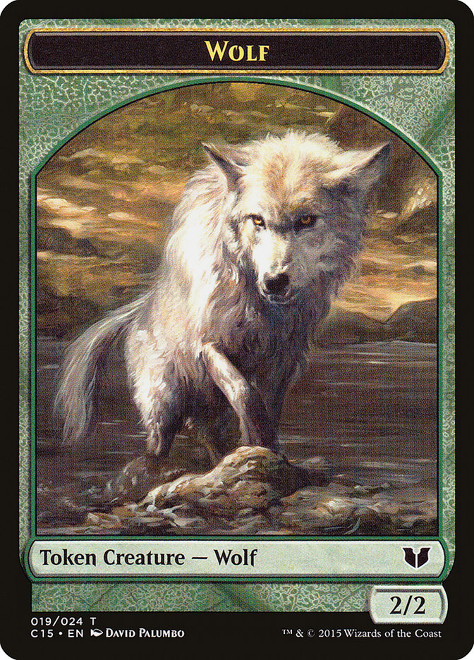 Spider // Wolf Double-Sided Token [Commander 2015 Tokens] | Black Swamp Games