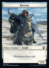 Zombie Knight // Knight Double-Sided Token [Dominaria United Commander Tokens] | Black Swamp Games
