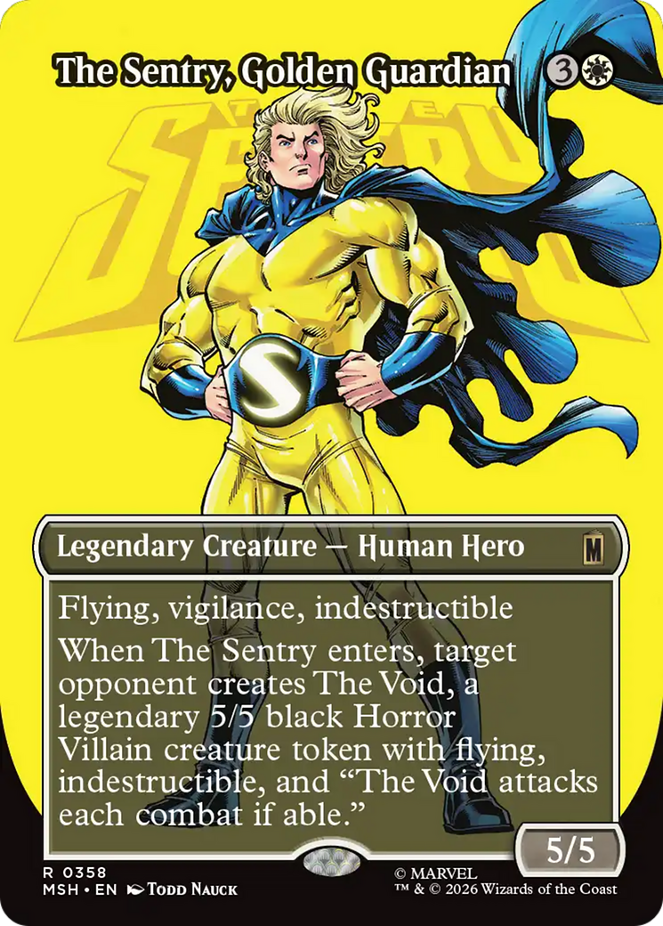 The Sentry, Golden Guardian (Borderless) [Marvel Super Heroes] | Black Swamp Games