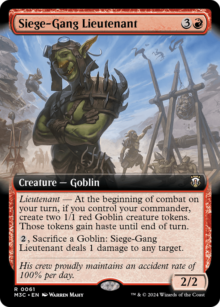 Siege-Gang Lieutenant (Extended Art) [Modern Horizons 3 Commander] | Black Swamp Games