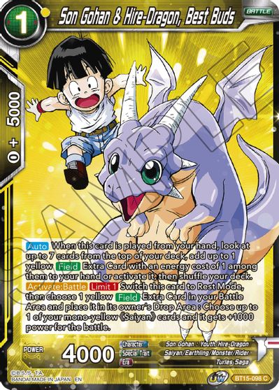 Son Gohan & Hire-Dragon, Best Buds (BT15-098) [Saiyan Showdown] | Black Swamp Games