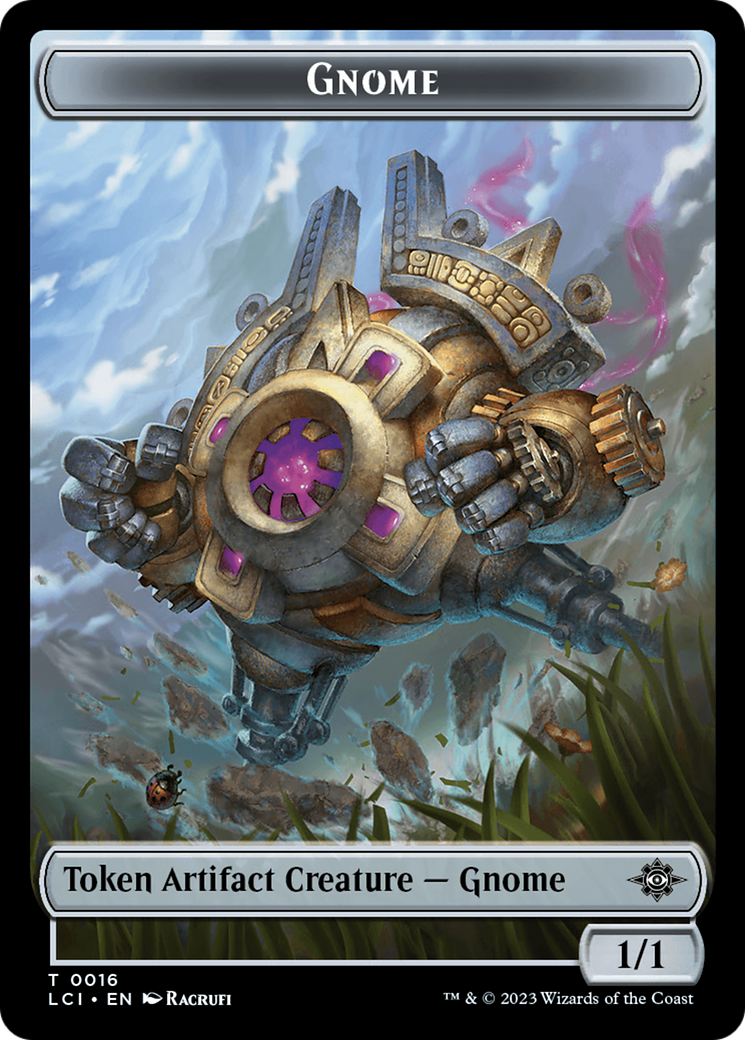 Gnome // Golem Double-Sided Token [The Lost Caverns of Ixalan Tokens] | Black Swamp Games