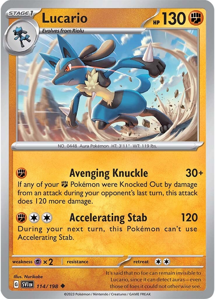 Lucario (114/198) [Scarlet & Violet: Base Set] | Black Swamp Games