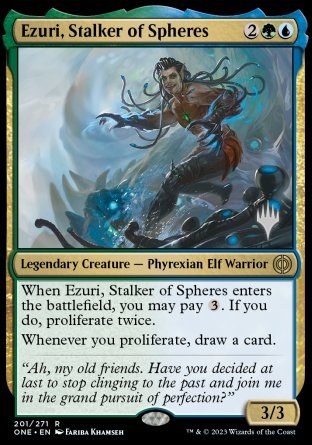 Ezuri, Stalker of Spheres (Promo Pack) [Phyrexia: All Will Be One Promos] | Black Swamp Games