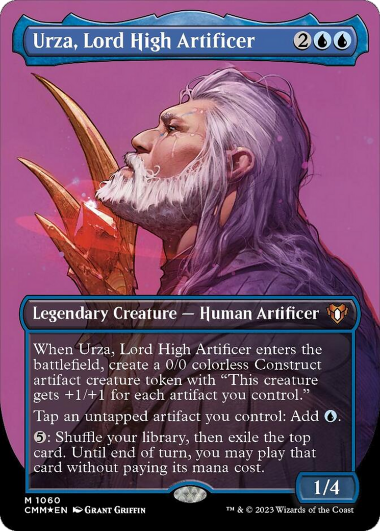 Urza, Lord High Artificer (Borderless Textured Foil Frame Break) [Commander Masters] | Black Swamp Games