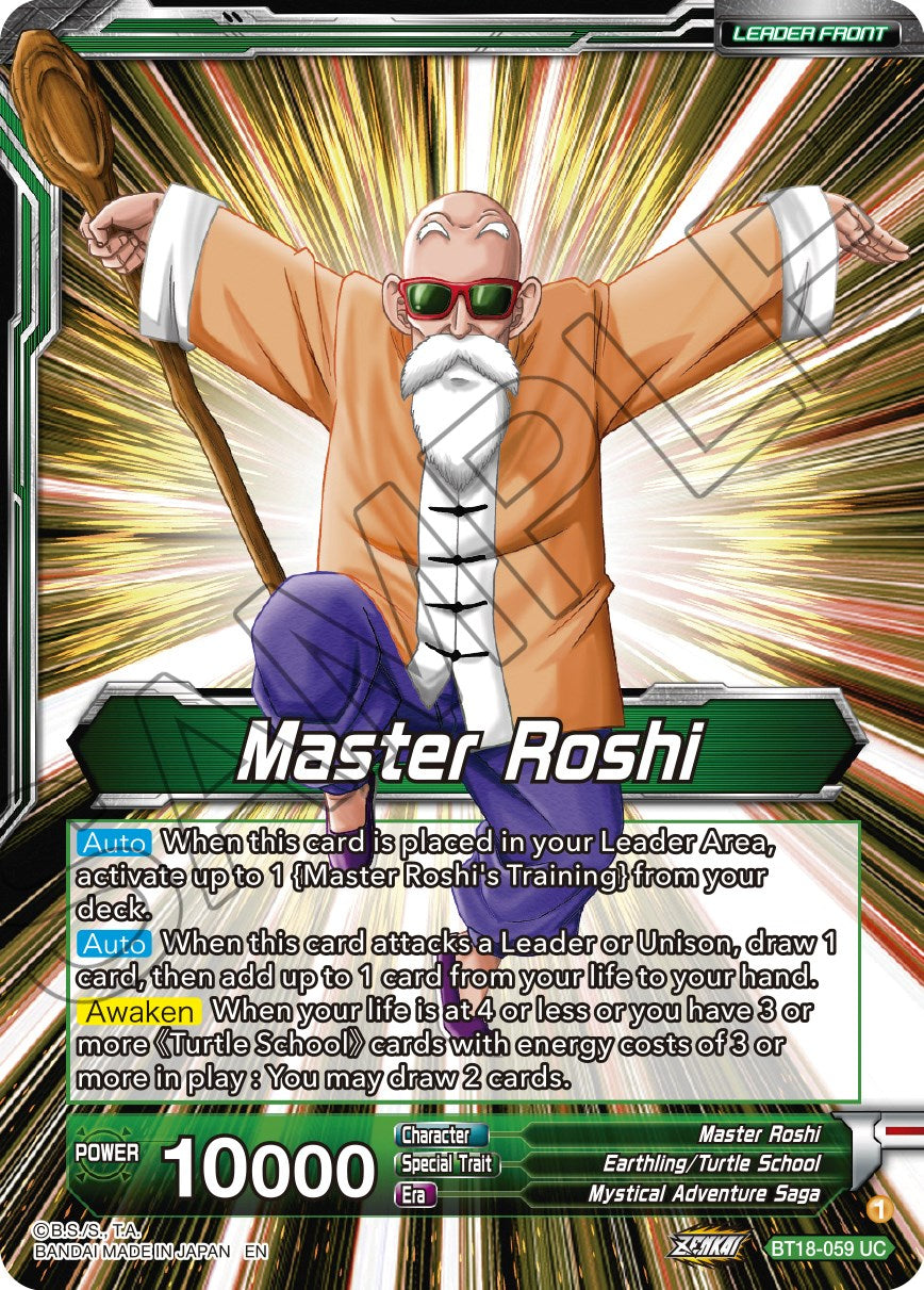 Master Roshi // Son Goku, Krillin, Yamcha, & Master Roshi, Reunited (BT18-059) [Dawn of the Z-Legends] | Black Swamp Games