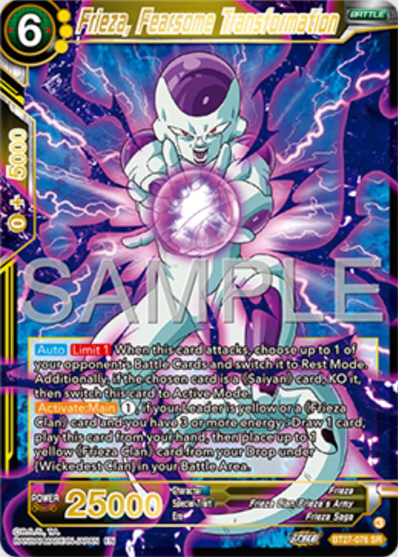 Frieza, Fearsome Transformation (BT27-076) [History of Z] | Black Swamp Games