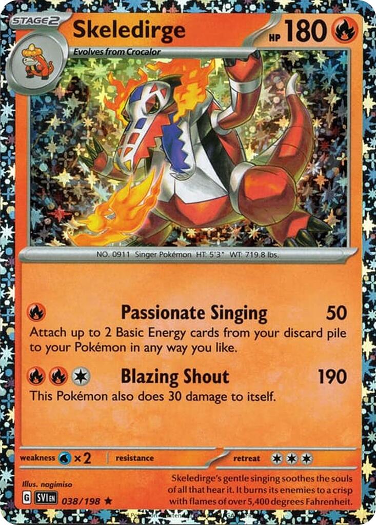 Skeledirge (038/198) (Sparkle Holo) [Miscellaneous Cards] | Black Swamp Games