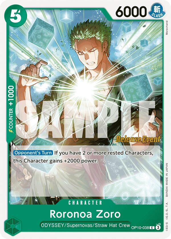 Roronoa Zoro [Royal Blood Release Event Cards] | Black Swamp Games