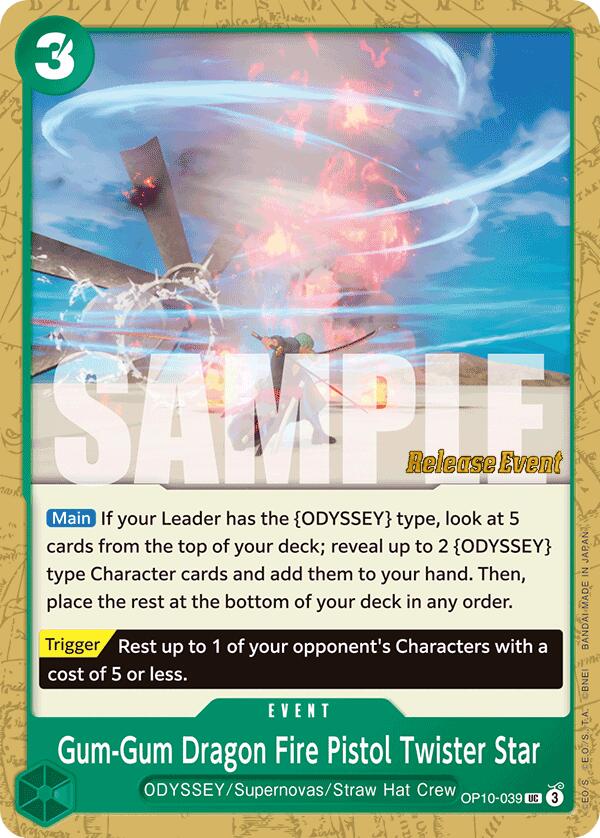 Gum-Gum Dragon Fire Pistol Twister Star [Royal Blood Release Event Cards] | Black Swamp Games