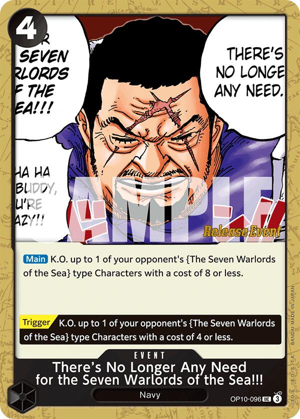 There's No Longer Any Need for the Seven Warlords of the Sea!!! [Royal Blood Release Event Cards] | Black Swamp Games