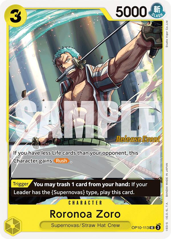 Roronoa Zoro [Royal Blood Release Event Cards] | Black Swamp Games