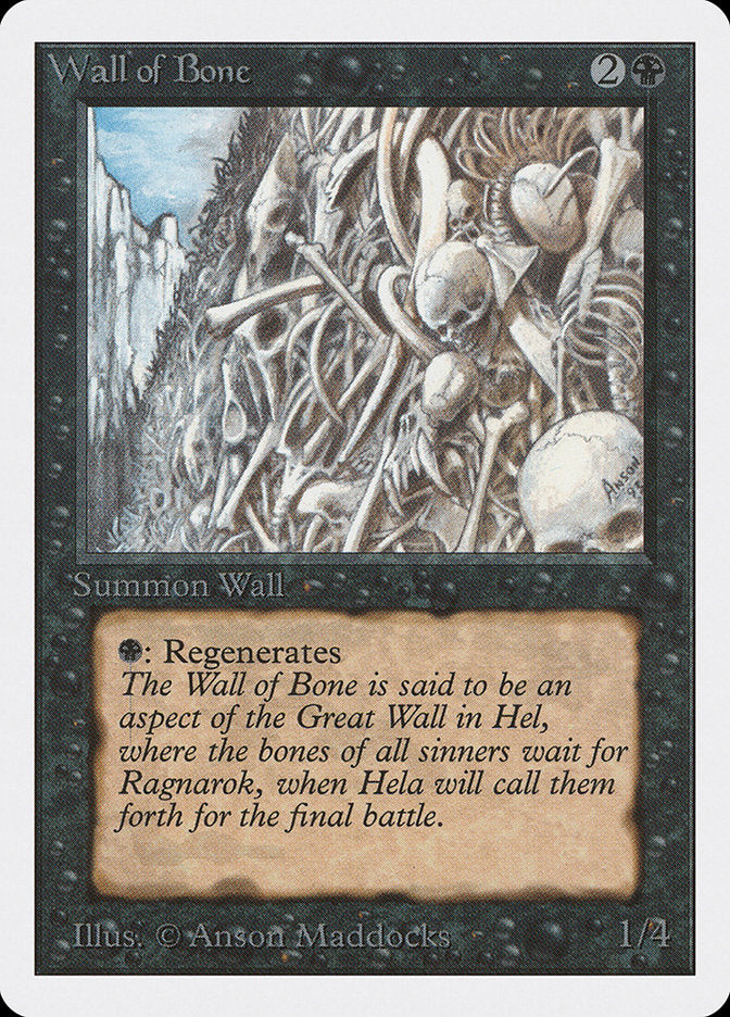 Wall of Bone [Unlimited Edition] | Black Swamp Games