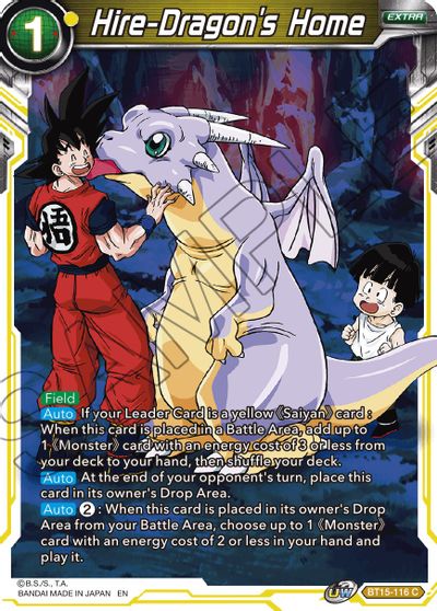 Hire-Dragon's Home (BT15-116) [Saiyan Showdown] | Black Swamp Games