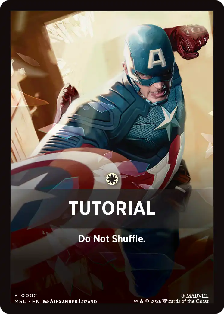 Tutorial Theme Card (0002) [Marvel Super Heroes Commander] | Black Swamp Games