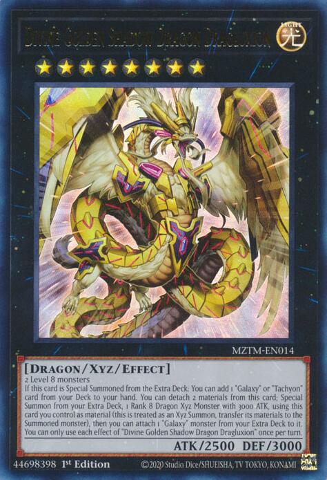 Divine Golden Shadow Dragon Dragluxion [MZTM-EN014] Ultra Rare | Black Swamp Games