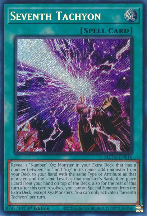 Seventh Tachyon [MZTM-EN016] Secret Rare | Black Swamp Games
