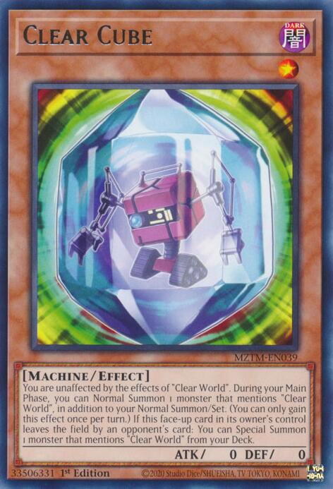 Clear Cube [MZTM-EN039] Rare | Black Swamp Games