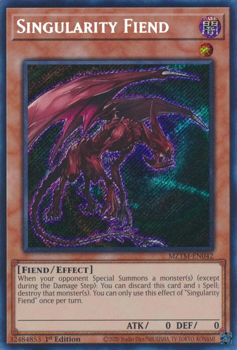 Singularity Fiend [MZTM-EN042] Secret Rare | Black Swamp Games