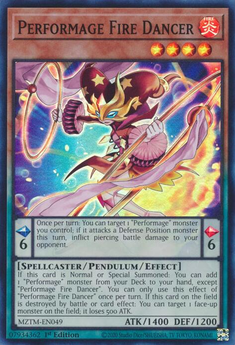 Performage Fire Dancer [MZTM-EN049] Super Rare | Black Swamp Games