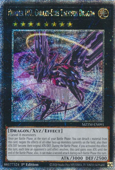 Number 107: Galaxy-Eyes Tachyon Dragon (Quarter Century Secret Rare) [MZTM-EN091] Quarter Century Secret Rare | Black Swamp Games