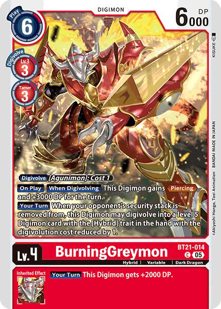 BurningGreymon [BT21-014] [World Convergence] | Black Swamp Games