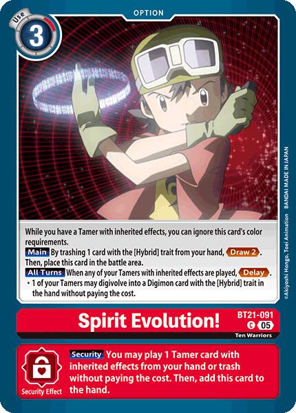 Spirit Evolution! [BT21-091] [World Convergence] | Black Swamp Games