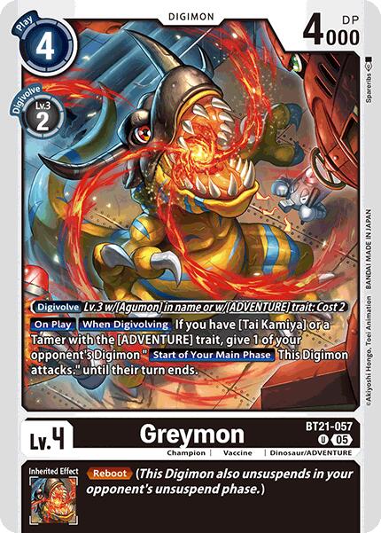 Greymon [BT21-057] [World Convergence] | Black Swamp Games