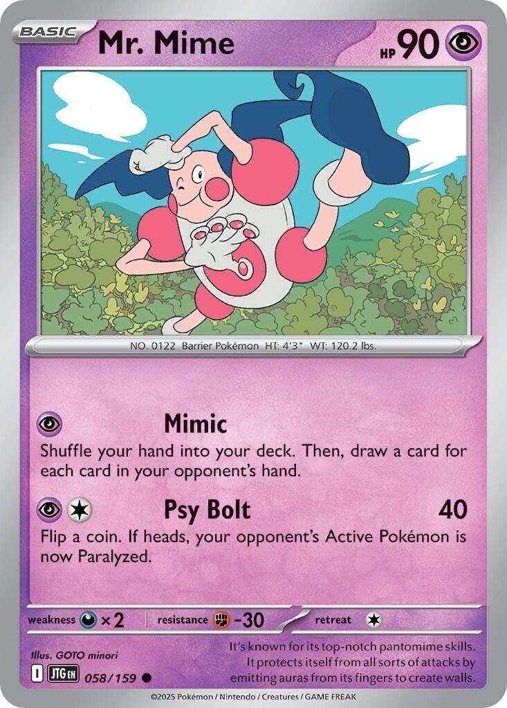 Mr. Mime (058/159) [Scarlet & Violet: Journey Together] | Black Swamp Games