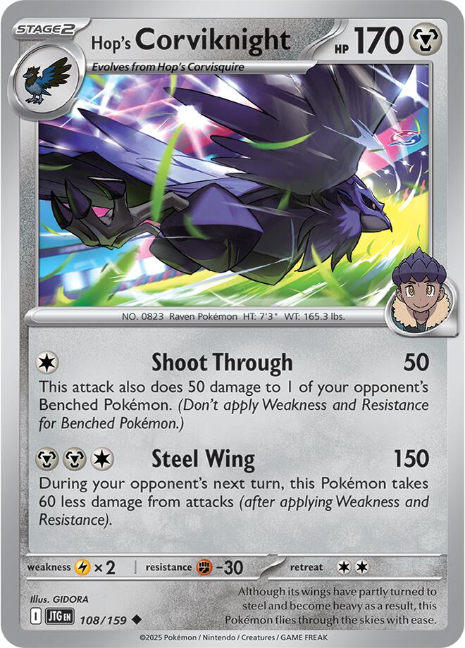 Hop's Corviknight (108/159) [Scarlet & Violet: Journey Together] | Black Swamp Games