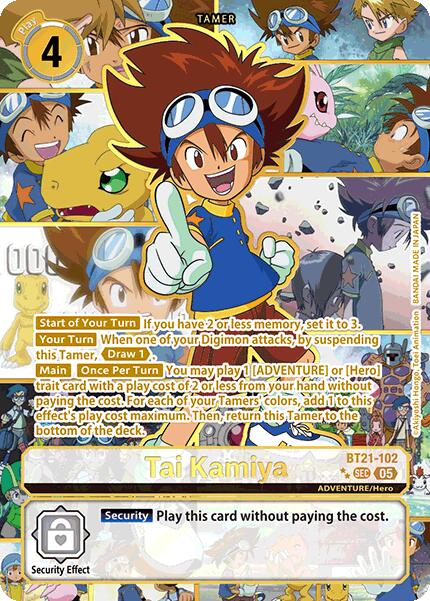 Tai Kamiya [BT21-102] (Rare Pull) [World Convergence] | Black Swamp Games