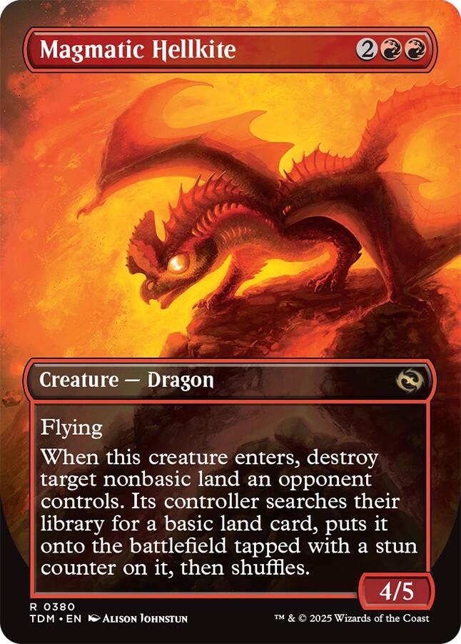 Magmatic Hellkite (Borderless) [Tarkir: Dragonstorm] | Black Swamp Games