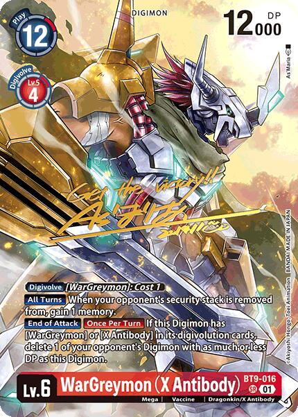WarGreymon (X Antibody) [BT9-016] (Signed) [World Convergence] | Black Swamp Games