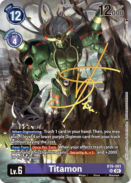 Titamon [BT6-081] (Signed) [World Convergence] | Black Swamp Games