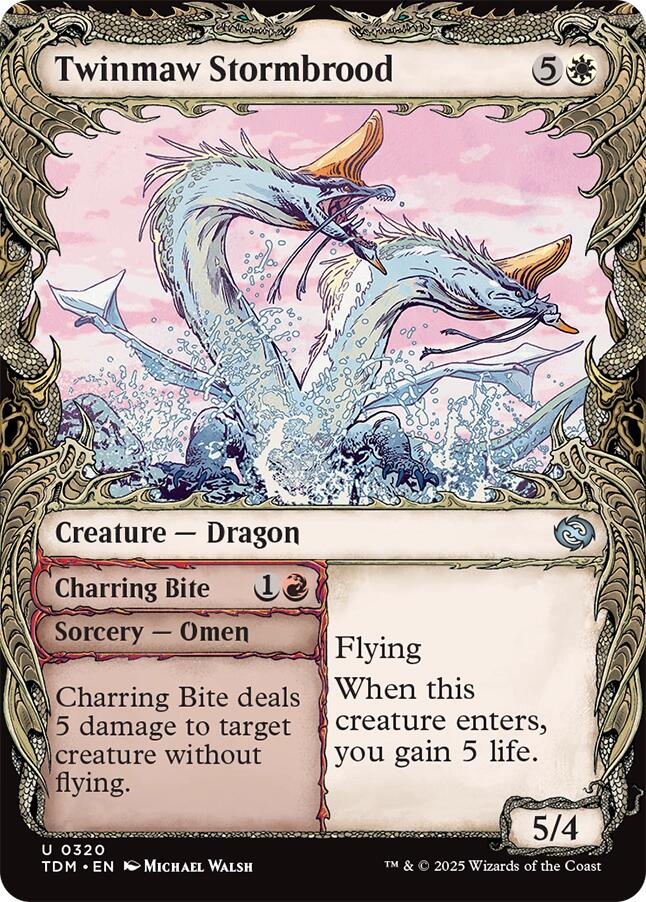 Twinmaw Stormbrood (Showcase) [Tarkir: Dragonstorm] | Black Swamp Games