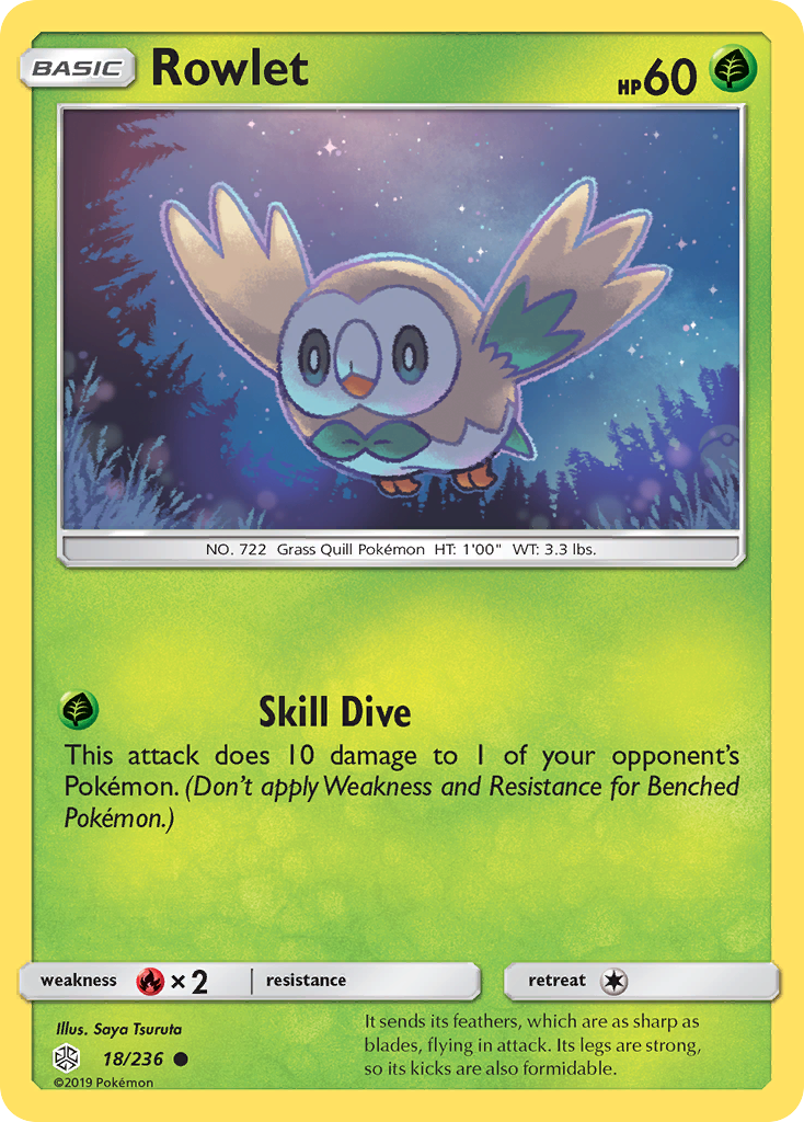 Rowlet (18/236) [Sun & Moon: Cosmic Eclipse] | Black Swamp Games