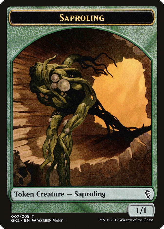 Saproling // Wurm Double-Sided Token [Ravnica Allegiance Guild Kit Tokens] | Black Swamp Games