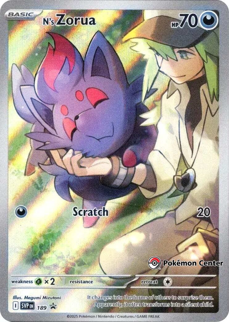N's Zorua (SVP189) (Pokemon Center Exclusive) [Scarlet & Violet: Black Star Promos] | Black Swamp Games