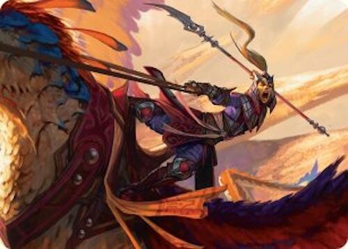 Dragonback Lancer Art Card (3/54) [Tarkir: Dragonstorm Art Series] | Black Swamp Games