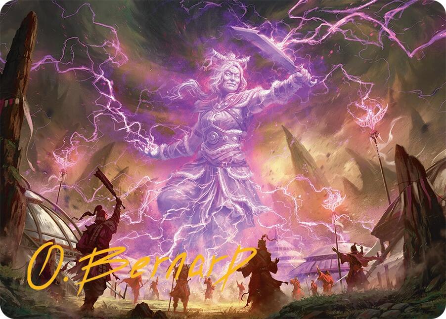 Smile at Death Art Card (4/54) (Gold-Stamped Signature) [Tarkir: Dragonstorm Art Series] | Black Swamp Games