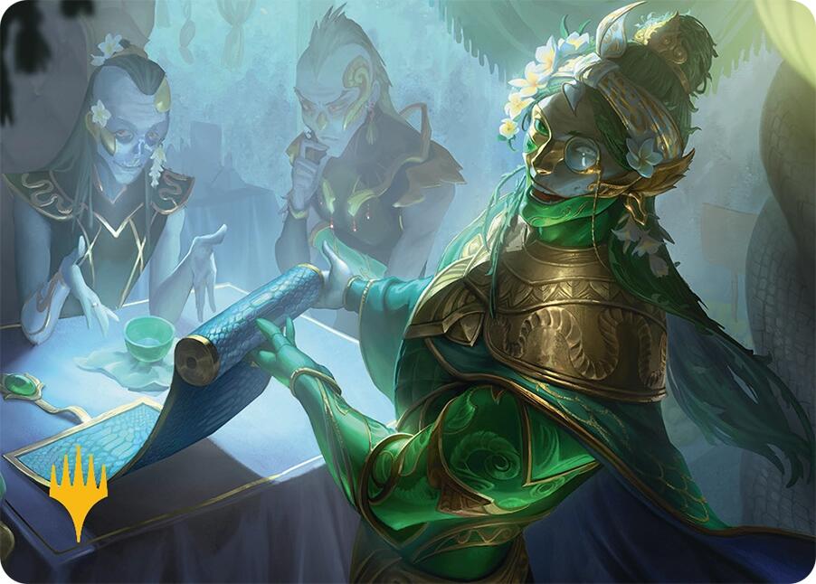 Sibsig Appraiser Art Card (8/54) (Gold-Stamped Signature) [Tarkir: Dragonstorm Art Series] | Black Swamp Games