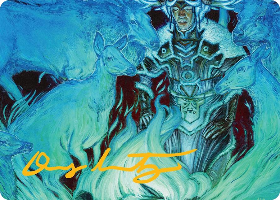 Unending Whisper Art Card (9/54) (Gold-Stamped Signature) [Tarkir: Dragonstorm Art Series] | Black Swamp Games