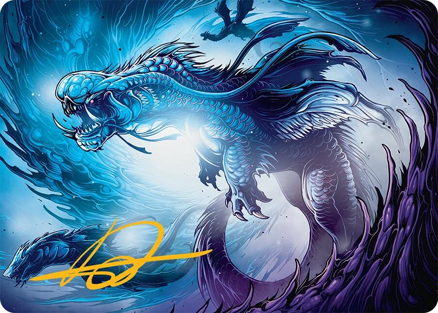 Roiling Dragonstorm Art Card (33/54) (Gold-Stamped Signature) [Tarkir: Dragonstorm Art Series] | Black Swamp Games