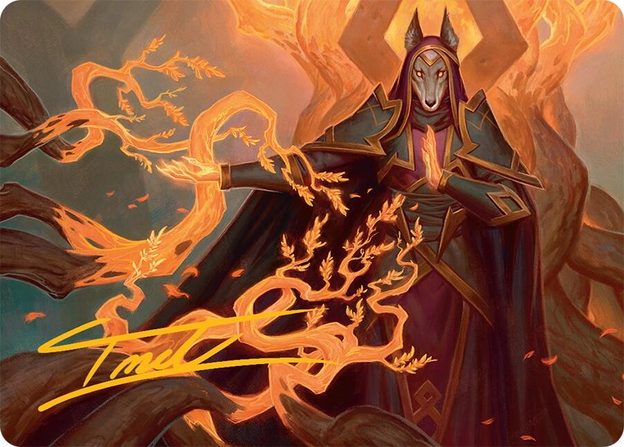 Abzan Devotee Art Card (10/54) (Gold-Stamped Signature) [Tarkir: Dragonstorm Art Series] | Black Swamp Games