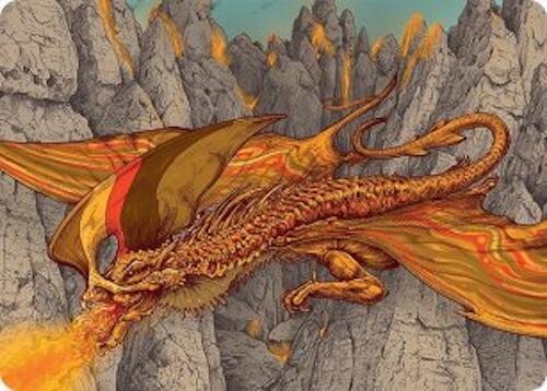 Magmatic Hellkite Art Card (34/54) [Tarkir: Dragonstorm Art Series] | Black Swamp Games