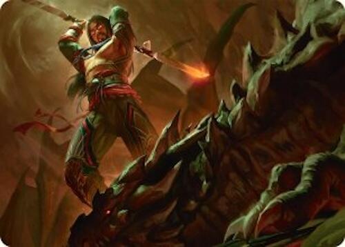 Sarkhan's Resolve Art Card (18/54) [Tarkir: Dragonstorm Art Series] | Black Swamp Games